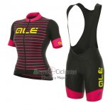 Ale R-ev1 Marina Ropa Ciclismo Culotte Corto 2017 Mujer Mangas Cortas Rojo y Negro