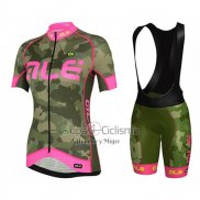 Ale Ropa Ciclismo Culotte Corto 2017 Mujer Mangas Cortas Camuflaje