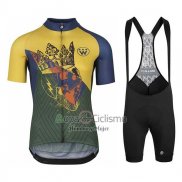 Assos Fastlane Wyndymilla Ropa Ciclismo Culotte Corto 2020 Hombre Mangas Cortas AMarillo Verde