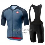 Castelli Aero Race Ropa Ciclismo Culotte Corto 2019 Hombre Mangas Cortas Azul Rojo