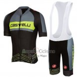 Castelli Ropa Ciclismo Culotte Corto 2016 Hombre Mangas Cortas Verde y Gris