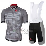 Castelli Ropa Ciclismo Culotte Corto 2017 Hombre Mangas Cortas Gris