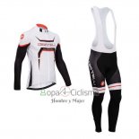 Castelli Ropa Ciclismo Culotte Largo 2014 Hombre Mangas Largas Negro y Blanco