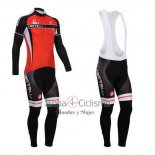 Castelli Ropa Ciclismo Culotte Largo 2014 Hombre Mangas Largas Rojo