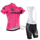 Giro d'Italia Ropa Ciclismo Culotte Corto 2016 Hombre Mangas Cortas Rosa y Negro