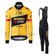 Jumbo Visma Ropa Ciclismo Culotte Largo 2023 Mangas Largas Negro AMarillo