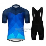 Le Col Ropa Ciclismo Culotte Corto 2020 Hombre Mangas Cortas Azul Claro Profundo Azul