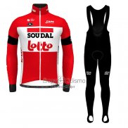 Lotto Soudal Ropa Ciclismo Culotte Largo 2022 Mangas Largas Rojo