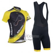 Monton Ropa Ciclismo Culotte Corto 2014 Hombre Mangas Cortas AMarillo y Negro