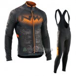 Northwave Ropa Ciclismo Culotte Largo 2017 Hombre Mangas Largas Negro y Naranja