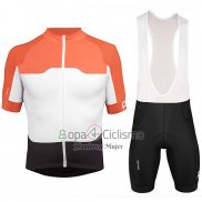 Poc Ropa Ciclismo Culotte Corto 2018 Hombre Mangas Cortas Naranja Blanco Negro