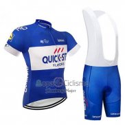 Quick Step Floor Ropa Ciclismo Culotte Corto 2018 Mangas Cortas Quick Step Floors Azul y Blanco