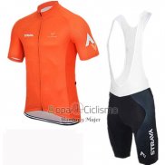 Rally Ropa Ciclismo Culotte Corto 2019 Hombre Mangas Cortas Naranja