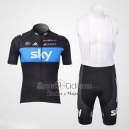 Sky Ropa Ciclismo Culotte Corto 2012 Mangas Cortas Negro y Azul