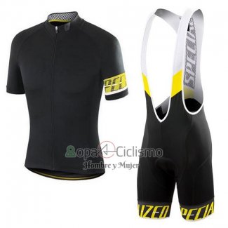 Specialized Ropa Ciclismo Culotte Corto 2018 Hombre Mangas Cortas Negro AMarillo Blanco