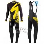 Specialized Ropa Ciclismo Culotte Largo 2016 Hombre Mangas Largas Negro y AMarillo