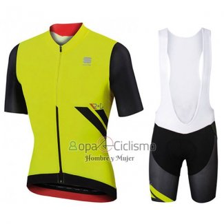 Sportful R&d Ultraskin Ropa Ciclismo Culotte Corto 2017 Hombre Mangas Cortas Verde y Negro