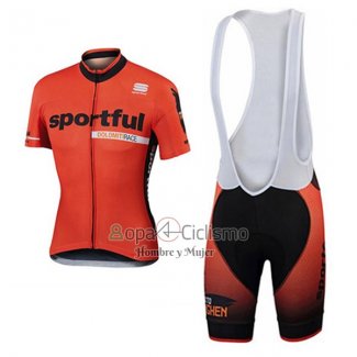 Sportful Ropa Ciclismo Culotte Corto 2017 Hombre Mangas Cortas Naranja