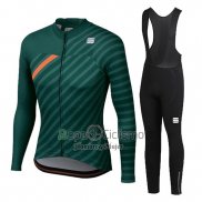 Sportful Ropa Ciclismo Culotte Largo 2020 Mujer Mangas Largas Verde Naranja