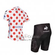 Tour DE Francia Ropa Ciclismo Culotte Corto 2014 Hombre Mangas Cortas Blanco y Rojo