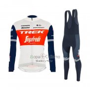 Trek Segafrojoo Ropa Ciclismo Culotte Largo 2021 Mangas Largas Blanco Profundo Azul