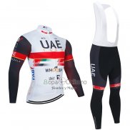 Uae Ropa Ciclismo Culotte Largo 2021 Mangas Largas Blanco