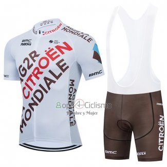 Ag2r Citroen Team Ropa Ciclismo Culotte Corto 2021 Mangas Cortas Brown AMarillo