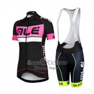 Ale Ropa Ciclismo Culotte Corto 2019 Mujer Mangas Cortas Negro Rosa