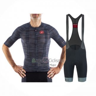 Castelli Ropa Ciclismo Culotte Corto 2021 Hombre Mangas Cortas Gris Azul