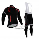 Castelli Ropa Ciclismo Culotte Largo 2015 Hombre Mangas Largas Brillante Negro