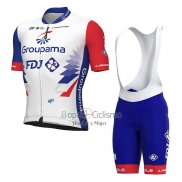 Groupama FDJ Ropa Ciclismo Culotte Corto 2022 Mangas Cortas Rojo Azul