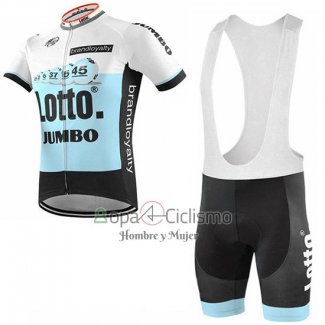 Lotto NL-Jumbo Ropa Ciclismo Culotte Corto 2019 Mangas Cortas Azul Blanco