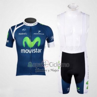 Movistar Ropa Ciclismo Culotte Corto 2012 Mangas Cortas Azul