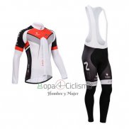 Nalini Ropa Ciclismo Culotte Largo 2014 Men Mangas Largas Negro y Blanco