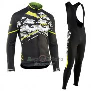 Northwave Ropa Ciclismo Culotte Largo 2017 Hombre Mangas Largas Negro y Camuflaje