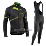 Northwave Ropa Ciclismo Culotte Largo 2017 Hombre Mangas Largas Negro y Verde