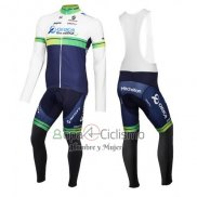 Orica Verdeedge Ropa Ciclismo Culotte Largo 2016 Mangas Largas Blanco y Azul