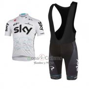 Sky Ropa Ciclismo Culotte Corto 2017 Mangas Cortas Blanco