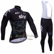 Sky Ropa Ciclismo Culotte Largo 2017 Mangas Largas Negro