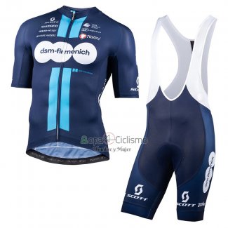 Team DSM Firmenich Ropa Ciclismo Culotte Corto 2023 Mangas Cortas Verde Azul