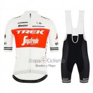 Trek Segafrojoo Ropa Ciclismo Culotte Corto 2019 Mangas Cortas Blanco Rojo