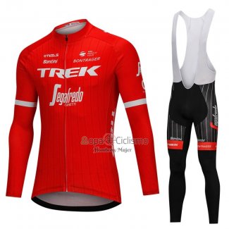 Trek Segafrojoo Ropa Ciclismo Culotte Largo 2018 Mangas Largas Rojo