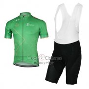 Abu Dhabi Tour Ropa Ciclismo Culotte Corto 2017 Hombre Mangas Cortas Verde