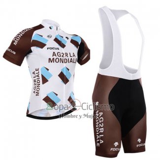 Ag2rla Ropa Ciclismo Culotte Corto 2015 Mangas Cortas Brown