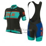 Ale R-ev1 Master Ropa Ciclismo Culotte Corto 2017 Mujer Mangas Cortas Negro y Azul Claro