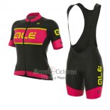 Ale R-ev1 Master Ropa Ciclismo Culotte Corto 2017 Mujer Mangas Cortas Negro y Rojo