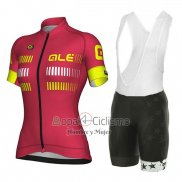 Ale Ropa Ciclismo Culotte Corto 2018 Mujer Mangas Cortas Rojo