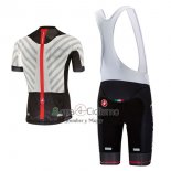 Castelli Aero Race Ropa Ciclismo Culotte Corto 2017 Hombre Mangas Cortas Blanco y Negro