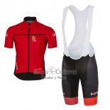 Castelli Ropa Ciclismo Culotte Corto 2017 Hombre Mangas Cortas Maratone Rojo y Negro