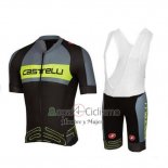 Castelli Ropa Ciclismo Culotte Corto 2017 Hombre Mangas Cortas Verde y Negro